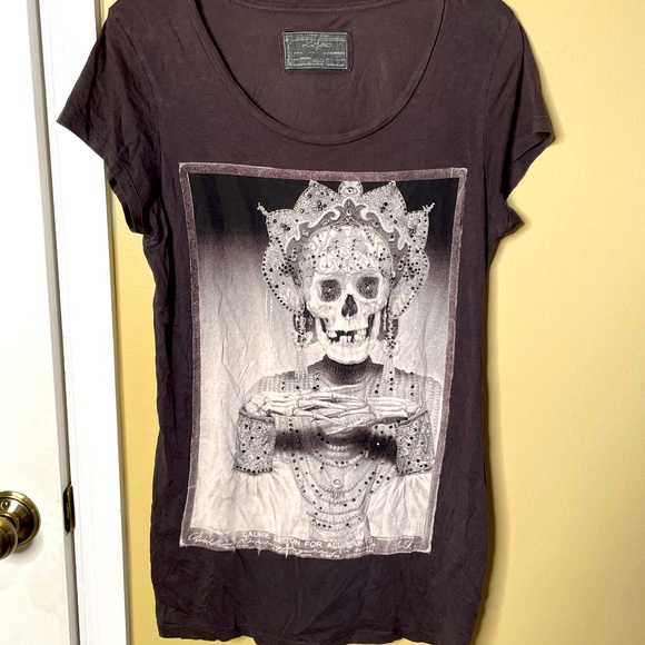 Tops - Allsaints Swarovski crystal T shirt size 10